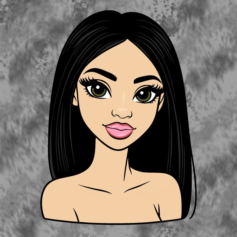 beautiful black woman with straight hair
