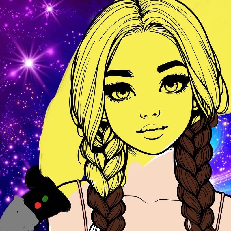 realistic girl with braids