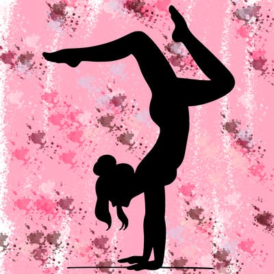 a woman doing a handstand
