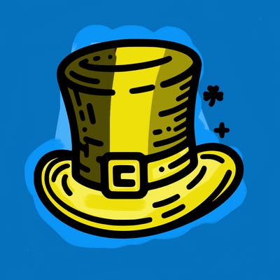 st patrick hat with thin lines