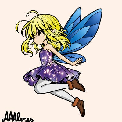 manga fairy flying