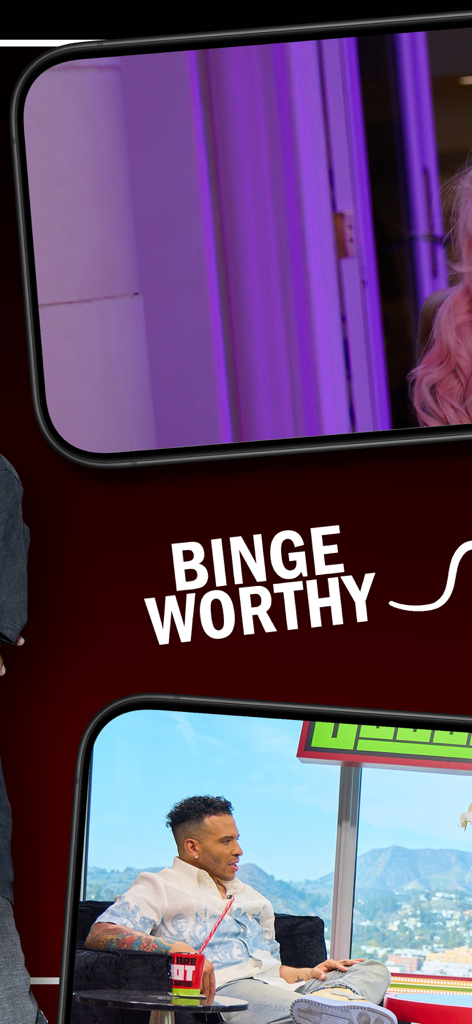 Die Zeus Network Mobile App mit binge-würdigen Reality-TV-Shows und Influencer-Inhalten.