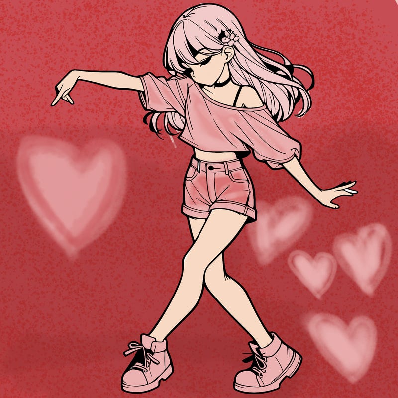 realistic girl danceing