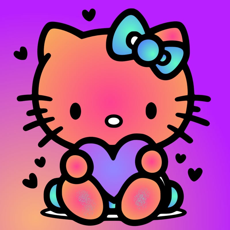 hello kitty with heart