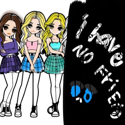 a group of girls realistic