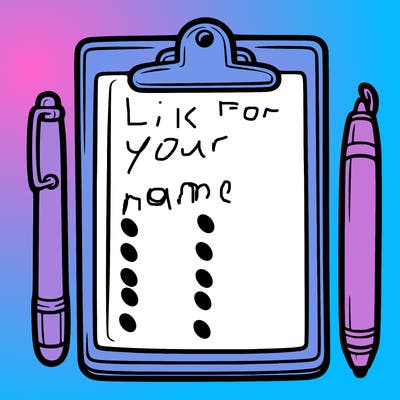 blank clip board with pen