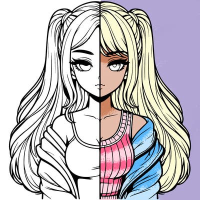 realistic girl split