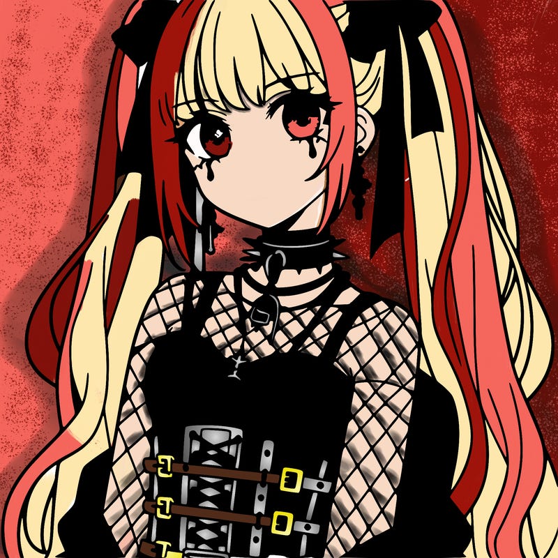 goth anime girl