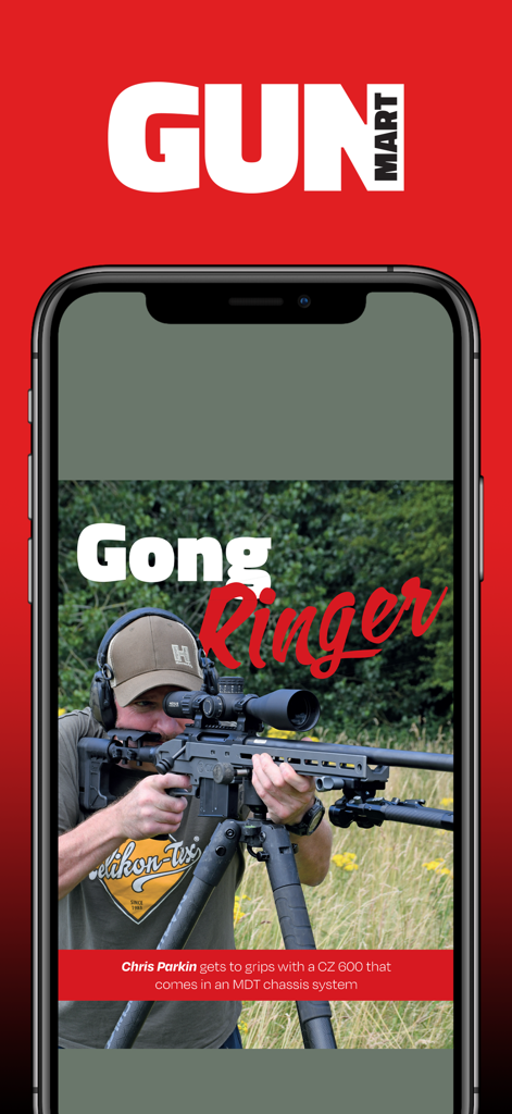 GunMart Magazine - GunMart Magazine app screen displaying a CZ 600 rifle review article