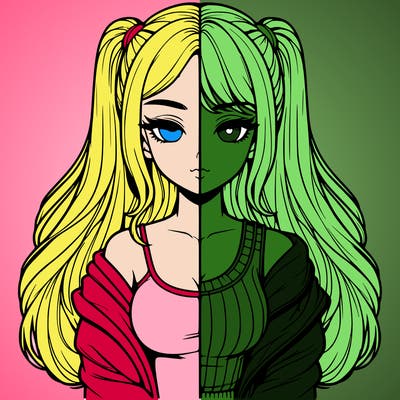 realistic girl split