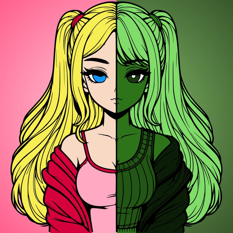 realistic girl split