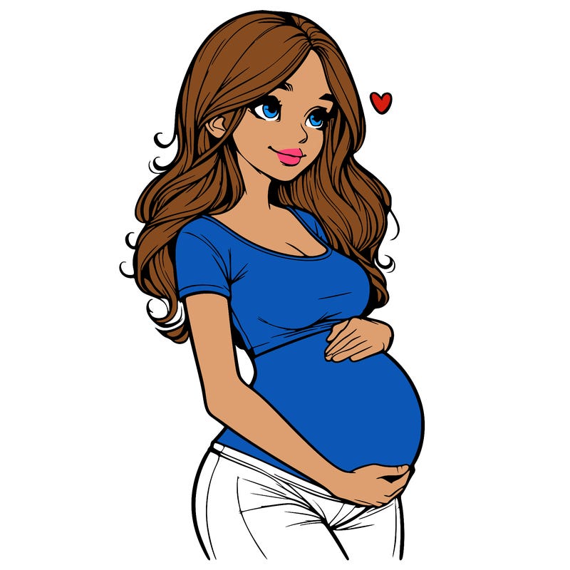 realistic pregnant girl