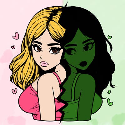 realistic girl split