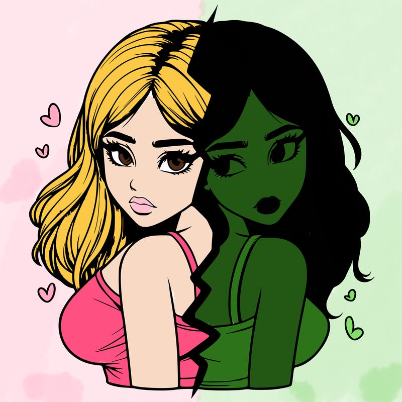 realistic girl split