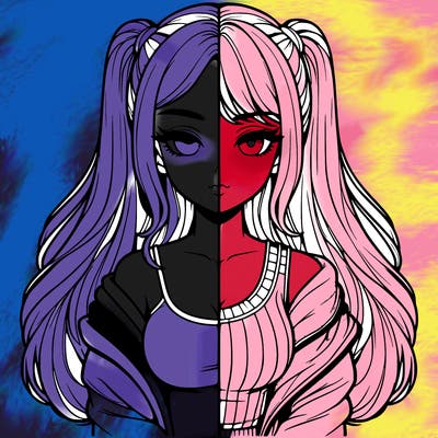 realistic girl split