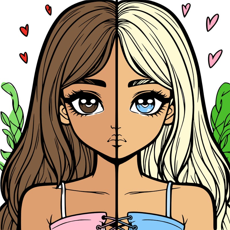 realistic girl split