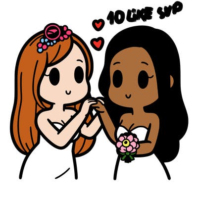 two women marrying each other