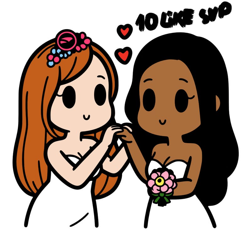 two women marrying each other