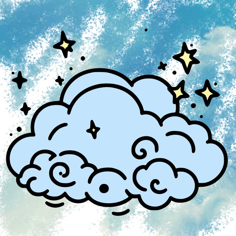 pink starry cloud sky