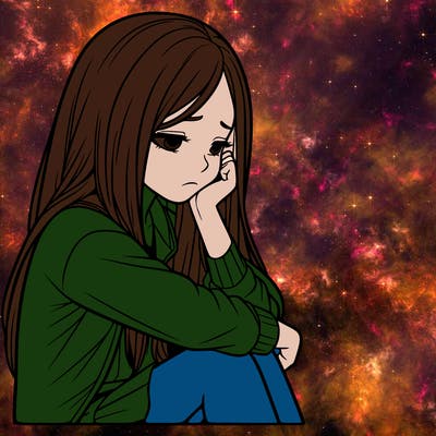 a realistic girl with depression