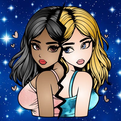 realistic girl split