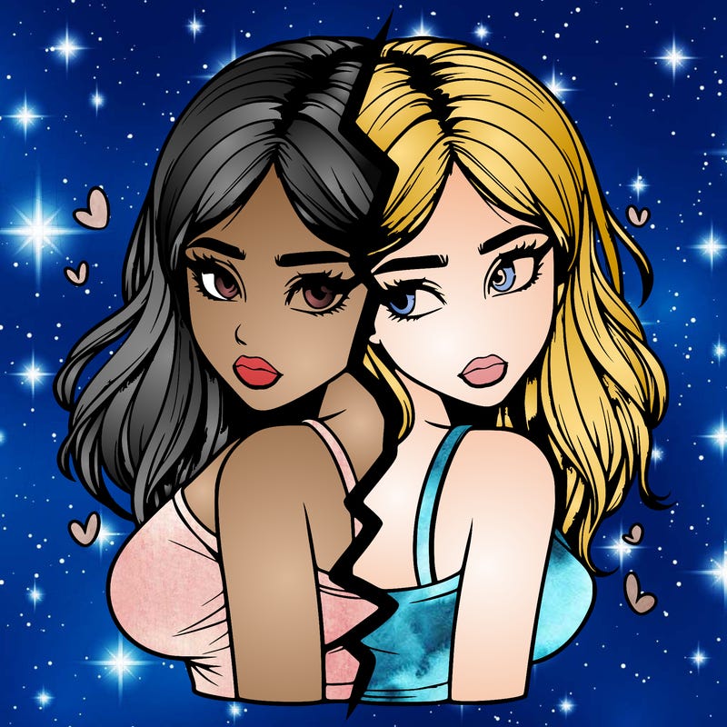 realistic girl split