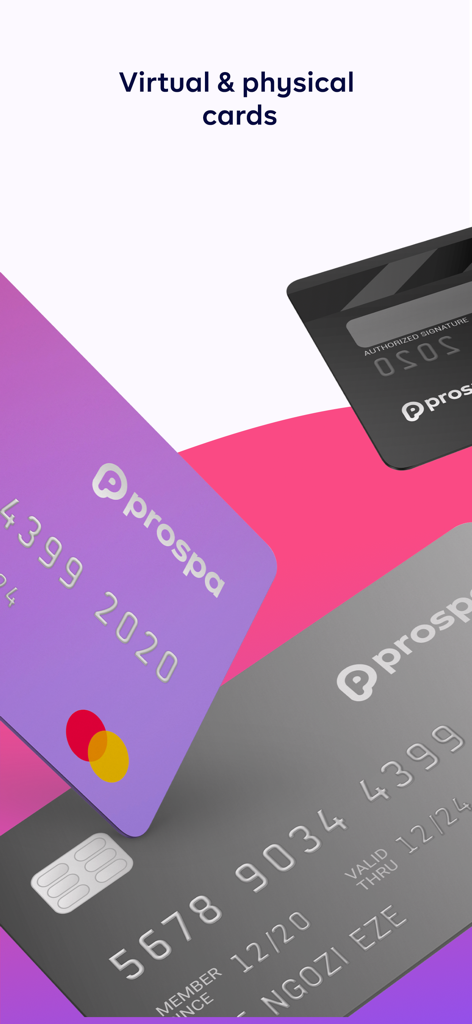 Prospa - Business Account - Cartões de pagamento virtuais e físicos empresariais Prospa para empreendedores