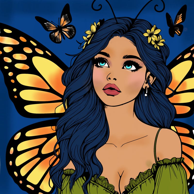 butterfly fairy realistic girl