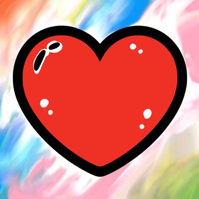 a blank heart