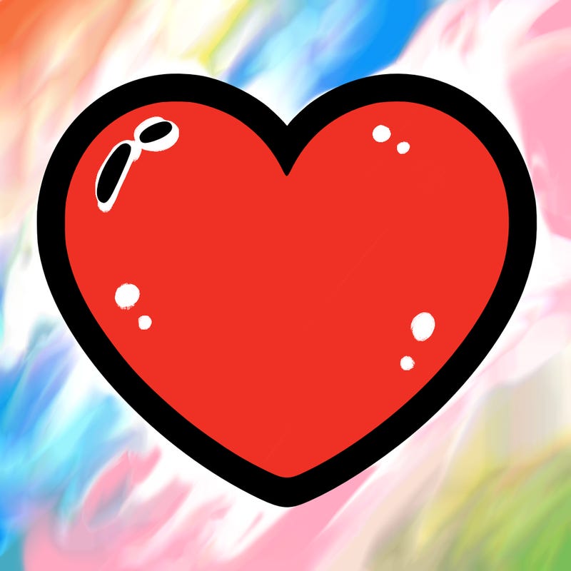 a blank heart