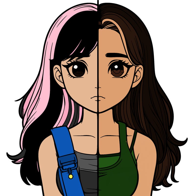 realistic girl split