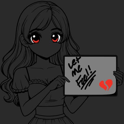 realistic pretty girl holding blank sign