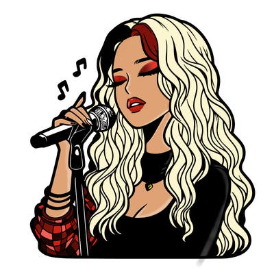 realistic female singer