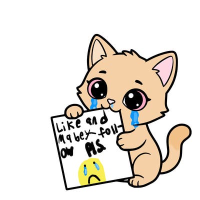 a small cat with a blank sheet of paper in its hand. the cat is sooooooo cute!