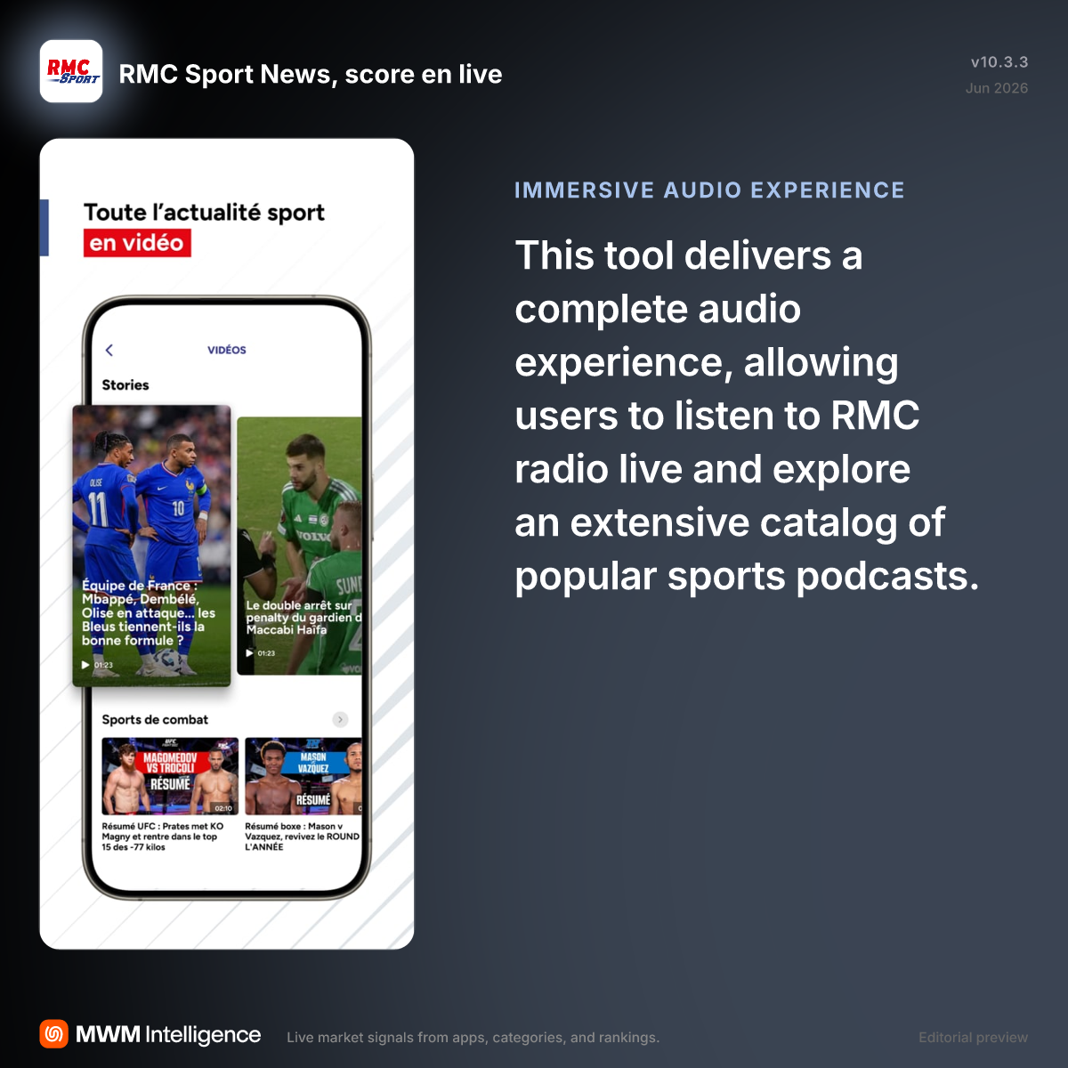 RMC Sport News, score en live - Sports App | MWM