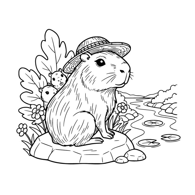 adorable capybara anime