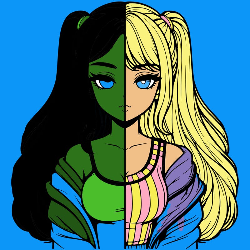 realistic girl split