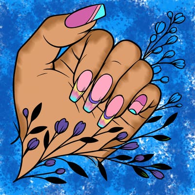 nails with french tip