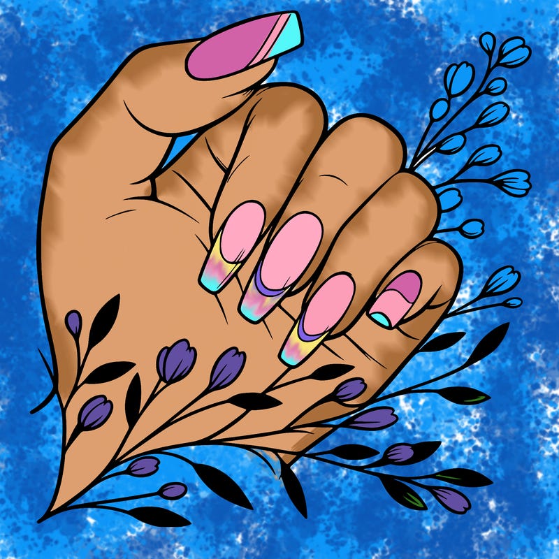 nails with french tip