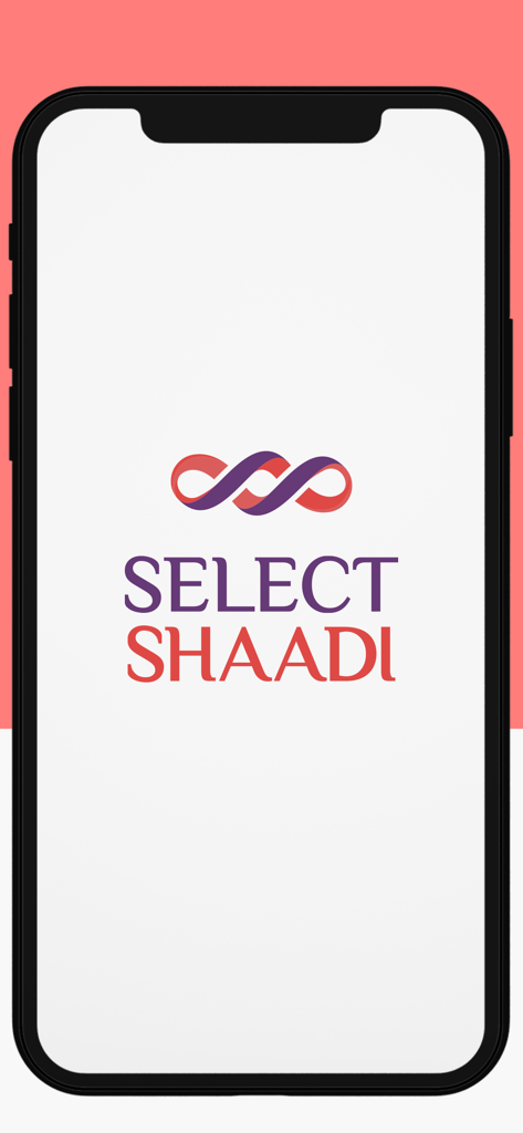 Select Shaadi premium matrimony app logo displayed on a mobile phone screen