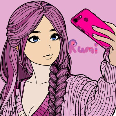 realistic girl, taking a selfie