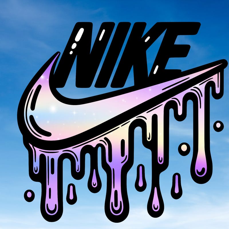 dripping nike logo