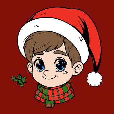 realistic christmas boy