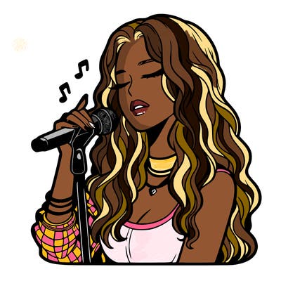 realistic female singer