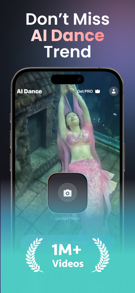 AI Dance Video Maker - Trendly - Trendly AI Dance Video Maker app interface with photo to video generation feature