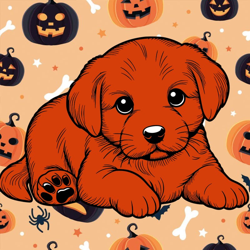 a cute realistic puppy