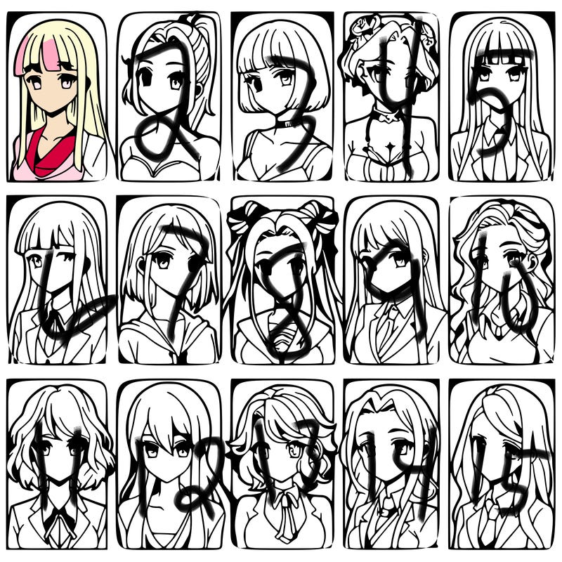 girls that look diffrent anime