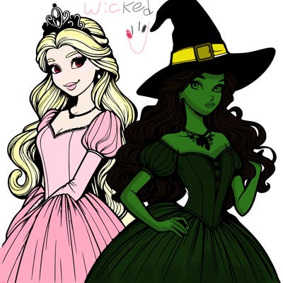 a realistic princess and a witch