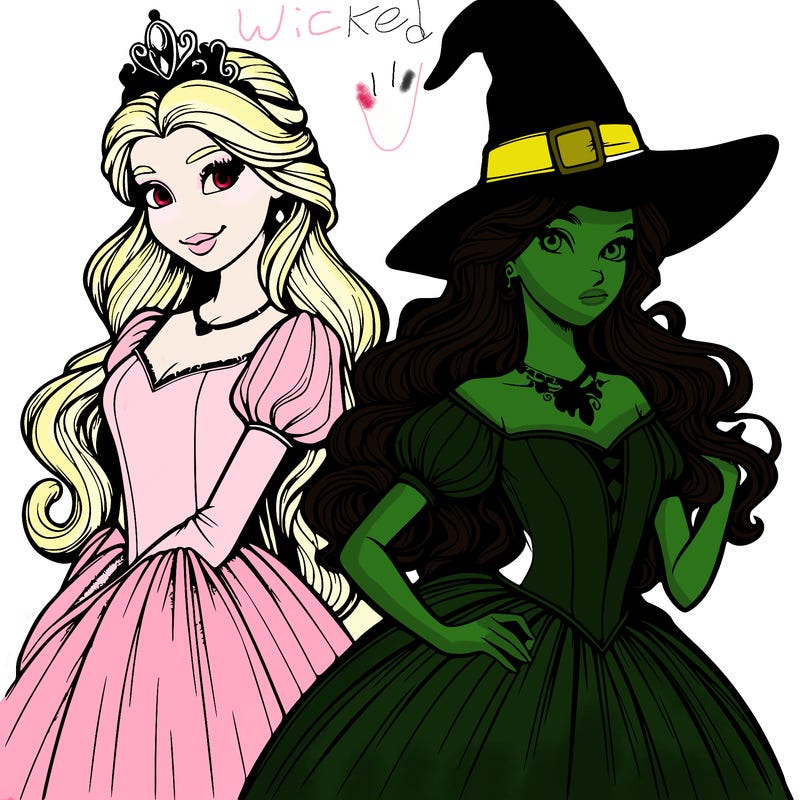 a realistic princess and a witch