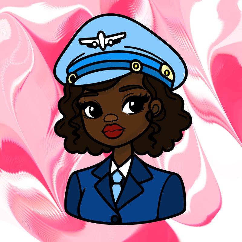 a black woman who is an airplane pilote